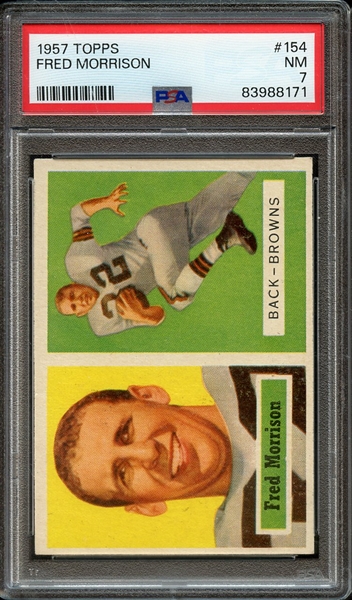 1957 TOPPS 154 FRED MORRISON PSA NM 7