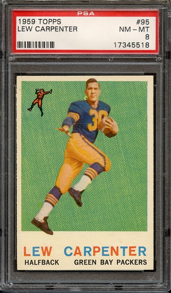 1959 TOPPS 95 LEW CARPENTER PSA NM-MT 8