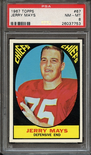 1967 TOPPS 67 JERRY MAYS PSA NM-MT 8