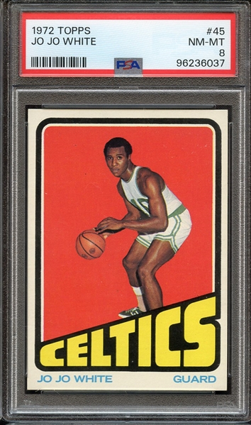 1972 TOPPS 45 JO JO WHITE PSA NM-MT 8