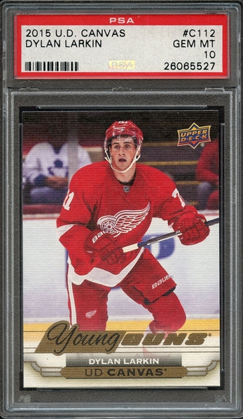 2015 UD CANVAS C112 DYLAN LARKIN PSA GEM MT 10