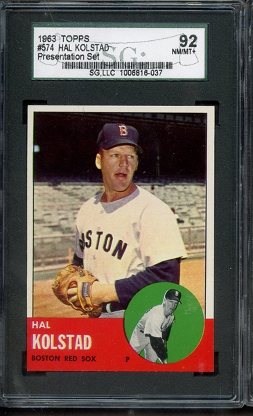 1963 TOPPS 574 HAL KOLSTAD SGC NM/MT+ 92