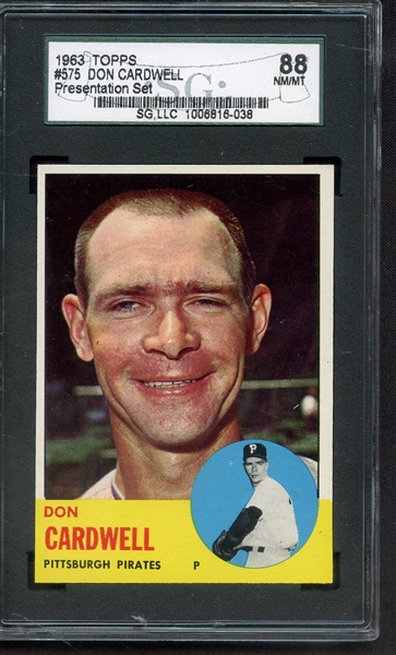 1963 TOPPS 575 DON CARDWELL SGC NM/MT 88