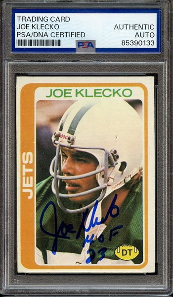 1978 TOPPS 287 SIGNED JOE KLECKO HOF 23 PSA/DNA AUTO AUTHENTIC