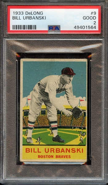 1933 DeLONG 9 BILL URBANSKI PSA GOOD 2