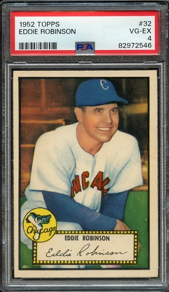 1952 TOPPS 32 EDDIE ROBINSON PSA VG-EX 4