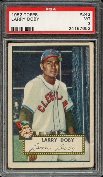 1952 TOPPS 243 LARRY DOBY PSA VG 3