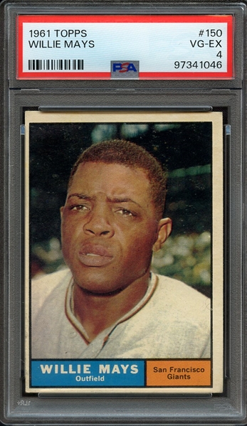 1961 TOPPS 150 WILLIE MAYS PSA VG-EX 4