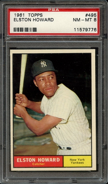 1961 TOPPS 495 ELSTON HOWARD PSA NM-MT 8