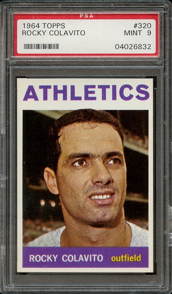 1964 TOPPS 320 ROCKY COLAVITO PSA MINT 9