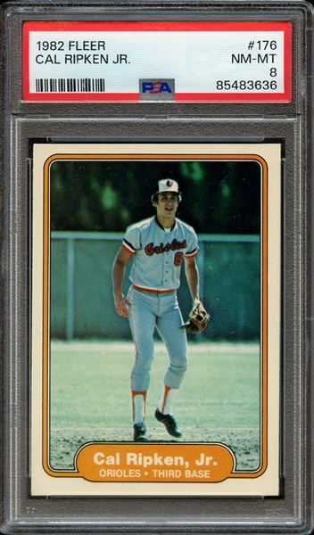 1982 FLEER 176 CAL RIPKEN JR. PSA NM-MT 8