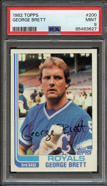 1982 TOPPS 200 GEORGE BRETT PSA MINT 9