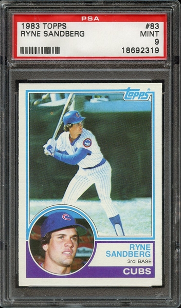 1983 TOPPS 83 RYNE SANDBERG PSA MINT 9