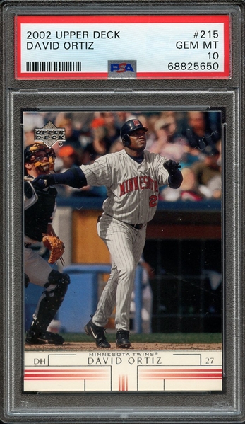 2002 UPPER DECK 215 DAVID ORTIZ PSA GEM MT 10