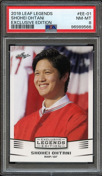 2018 LEAF OHTANI LEGENDS EXCLUSIVE EDITION EE-01 SHOHEI OHTANI EXCLUSIVE EDITION PSA NM-MT 8