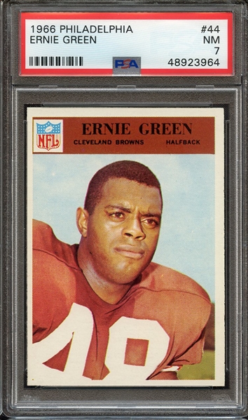 1966 PHILADELPHIA 44 ERNIE GREEN PSA NM 7