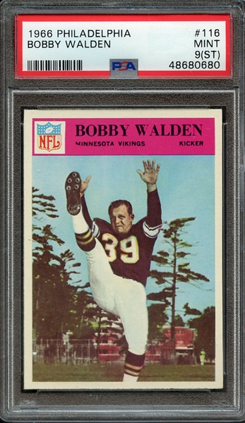 1966 PHILADELPHIA 116 BOBBY WALDEN PSA MINT 9 (ST)