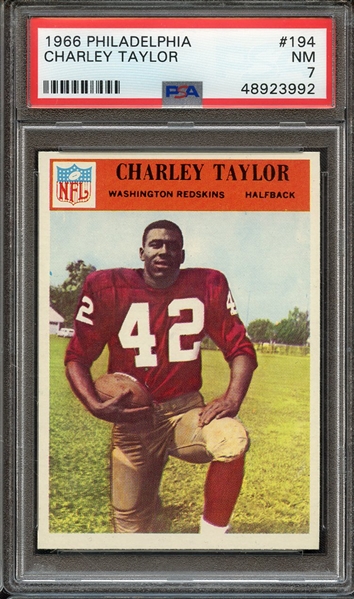 1966 PHILADELPHIA 194 CHARLEY TAYLOR PSA NM 7