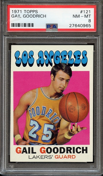 1971 TOPPS 121 GAIL GOODRICH PSA NM-MT 8