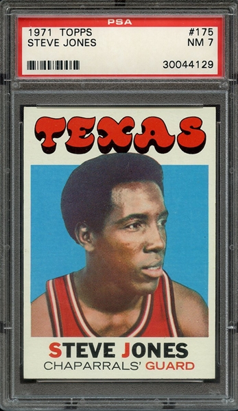 1971 TOPPS 175 STEVE JONES PSA NM 7