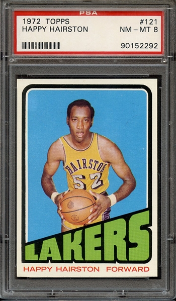 1972 TOPPS 121 HAPPY HAIRSTON PSA NM-MT 8