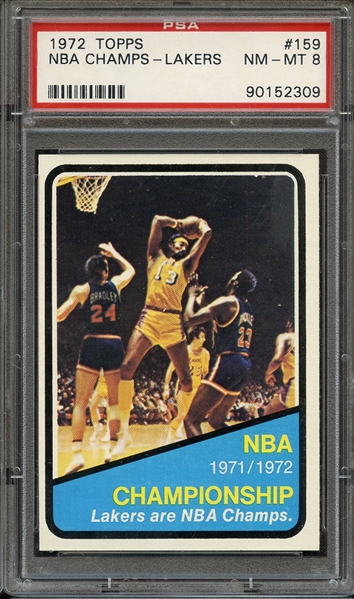 1972 TOPPS 159 NBA CHAMPIONSHIP PSA NM-MT 8