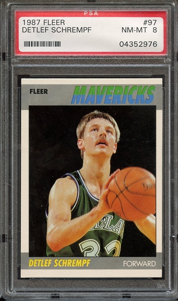 1987 FLEER 97 DETLEF SCHREMPF PSA NM-MT 8