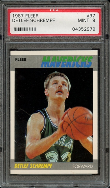 1987 FLEER 97 DETLEF SCHREMPF PSA MINT 9