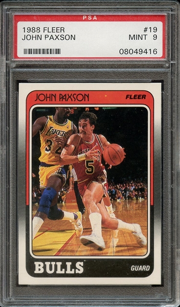 1988 FLEER 19 JOHN PAXSON PSA MINT 9