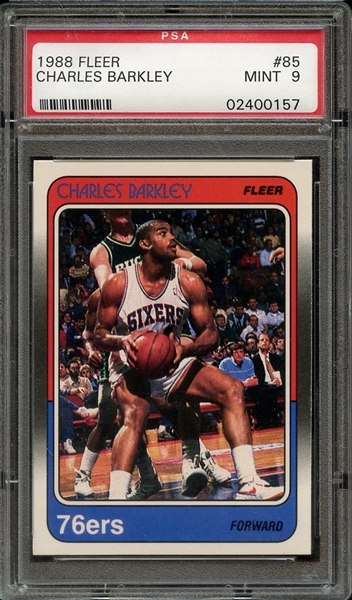 1988 FLEER 85 CHARLES BARKLEY PSA MINT 9