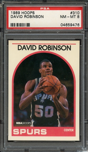 1989 HOOPS 310 DAVID ROBINSON PSA NM-MT 8