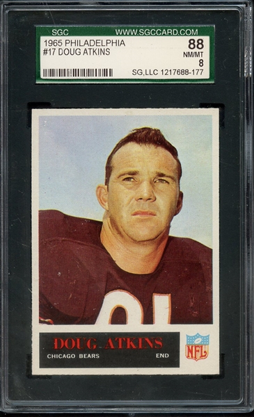 1965 PHILADELPHIA 17 DOUG ATKINS SGC NM/MT 88 / 8