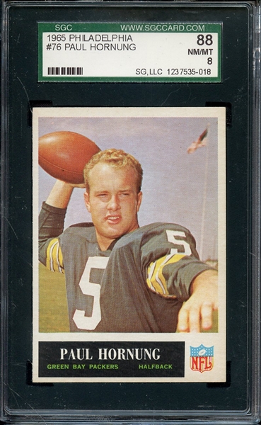 1965 PHILADELPHIA 76 PAUL HORNUNG SGC NM/MT 88 / 8