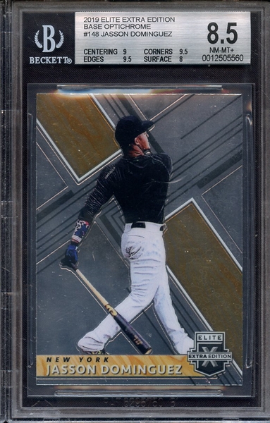 2019 ELITE EXTRA EDITION BASE OPTICHROME 148 JASSON DOMINGUEZ BGS NM-MT+ 8.5