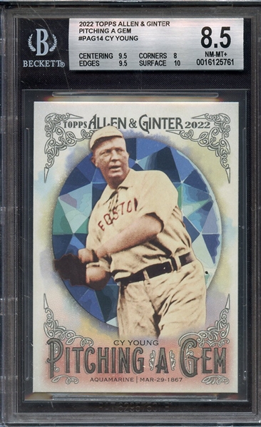 2022 TOPPS ALLEN & GINTER PITCHING A GEM CY YOUNG BGS NM-MT+ 8.5