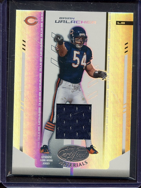 2004 LEAF CERTIFIED MATERIALS BRIAN URLACHER GAME USED JERSEY 149/250