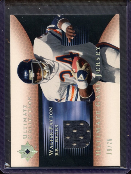 2005 UPPER DECK ULTIMATE COLLECTION WALTER PAYTON GAME USED JERSEY 19/25