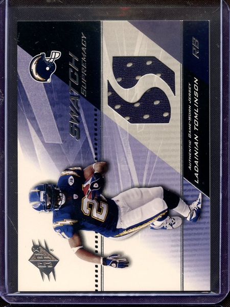 2004 SPX SWATCH SUPREMACY LADAINIAN TOMLINSON GAME USED JERSEY