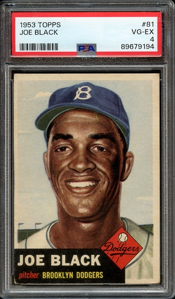 1953 TOPPS 81 JOE BLACK PSA VG-EX 4