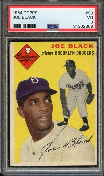 1954 TOPPS 98 JOE BLACK PSA VG 3