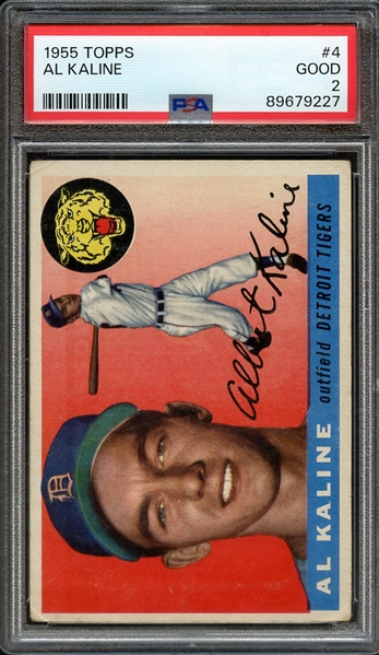1955 TOPPS 4 AL KALINE PSA GOOD 2