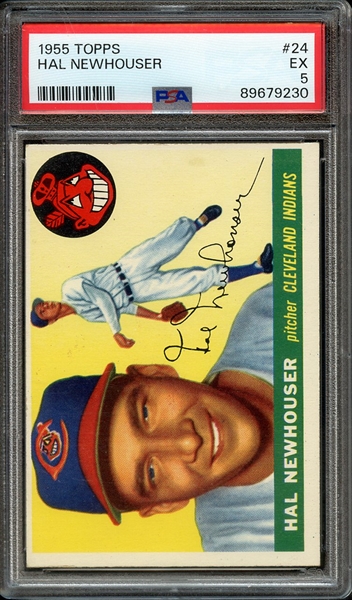 1955 TOPPS 24 HAL NEWHOUSER PSA EX 5