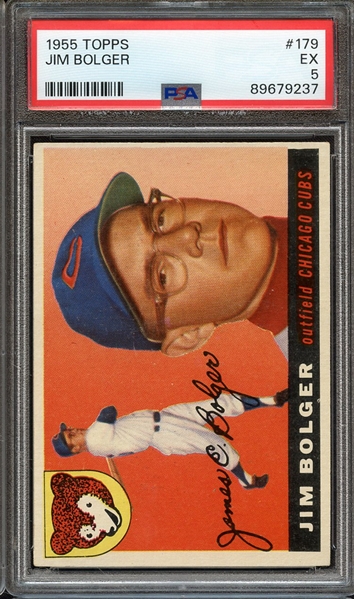 1955 TOPPS 179 JIM BOLGER PSA EX 5