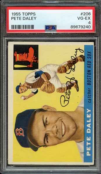 1955 TOPPS 206 PETE DALEY PSA VG-EX 4