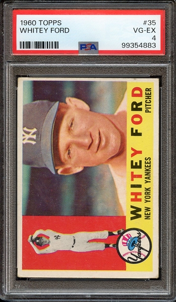 1960 TOPPS 35 WHITEY FORD PSA VG-EX 4