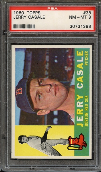 1960 TOPPS 38 JERRY CASALE PSA NM-MT 8