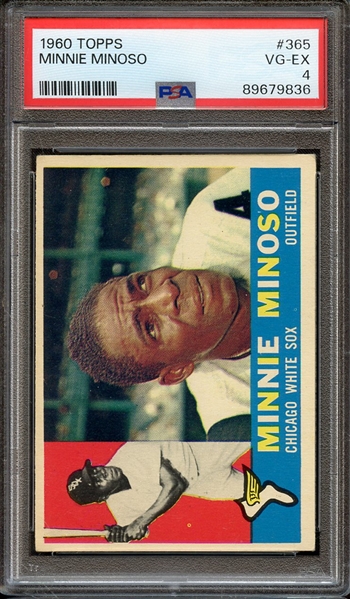 1960 TOPPS 365 MINNIE MINOSO PSA VG-EX 4