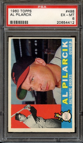 1960 TOPPS 498 AL PILARCIK PSA EX-MT 6