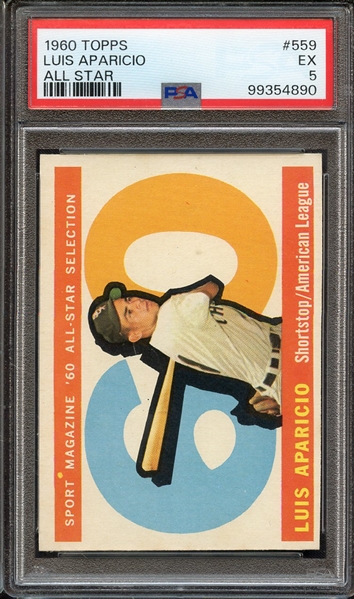 1960 TOPPS 559 LUIS APARICIO ALL STAR PSA EX 5