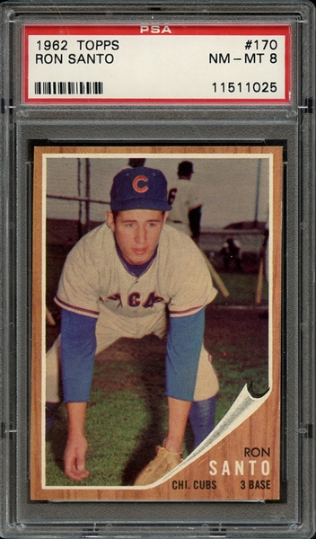 1962 TOPPS 170 RON SANTO PSA NM-MT 8